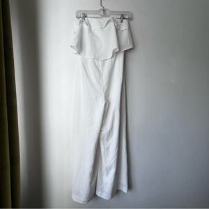 Petal & Pup Katia White Strapless Wide Leg Jumpsuit XS
